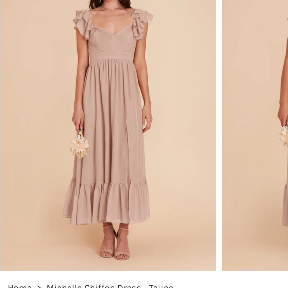 Birdy grey Michelle Taupe Chiffon Dress
